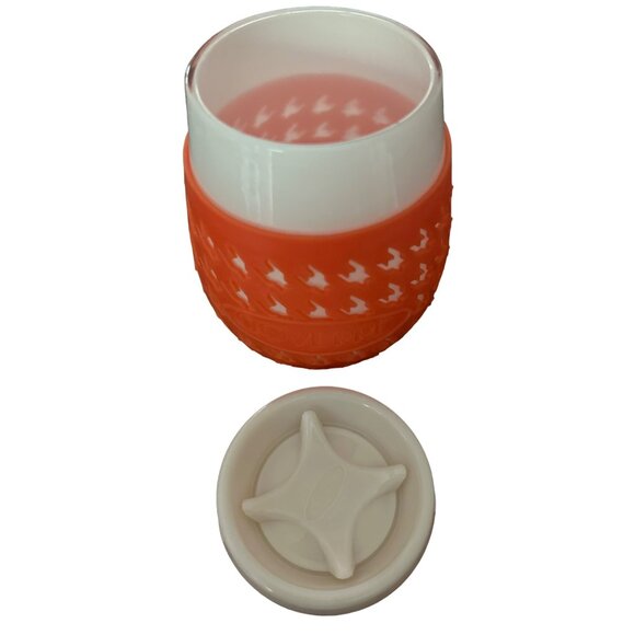 Goverre Portable Wine Glass With Silicone Sleeve & Spill-Proof Lid Gray & White - Picture 2 of 5